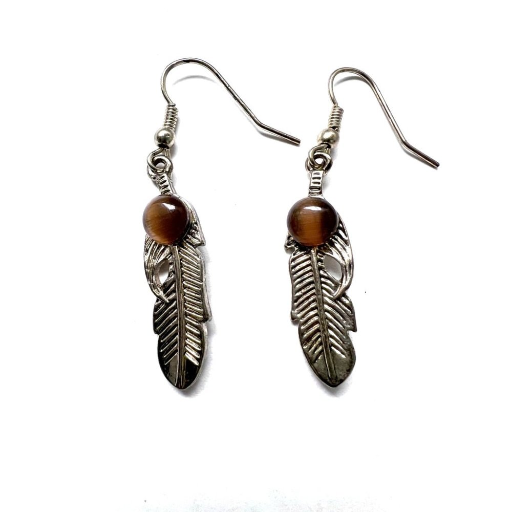 Gold Color Leaf Earrings